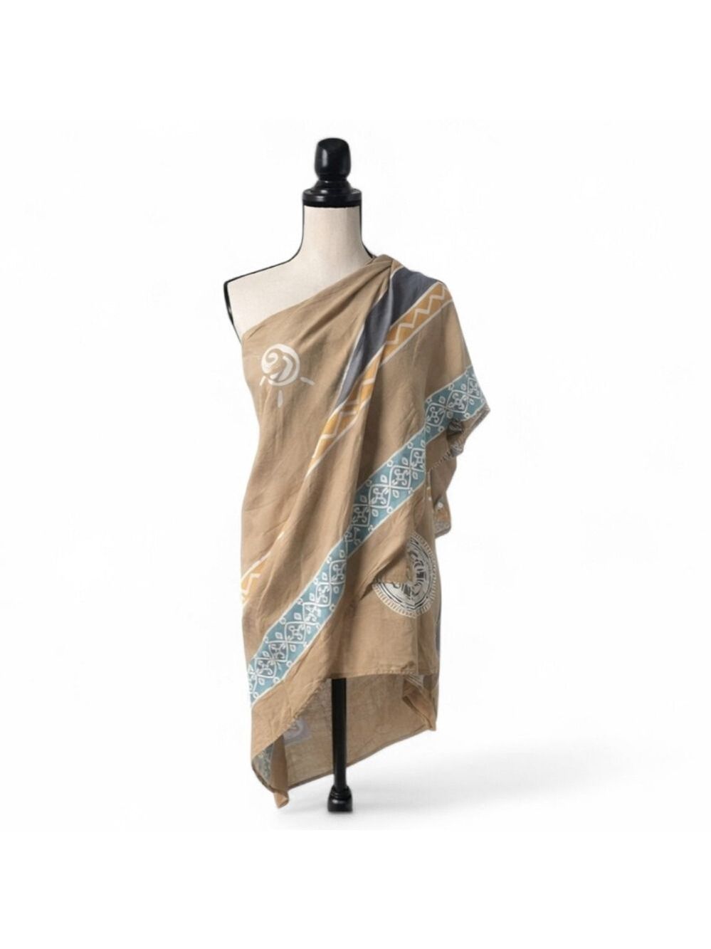 Hary Dary Tan Batik Artisan Hand-Dyed Scarf Bali 70x45 Fair Trade